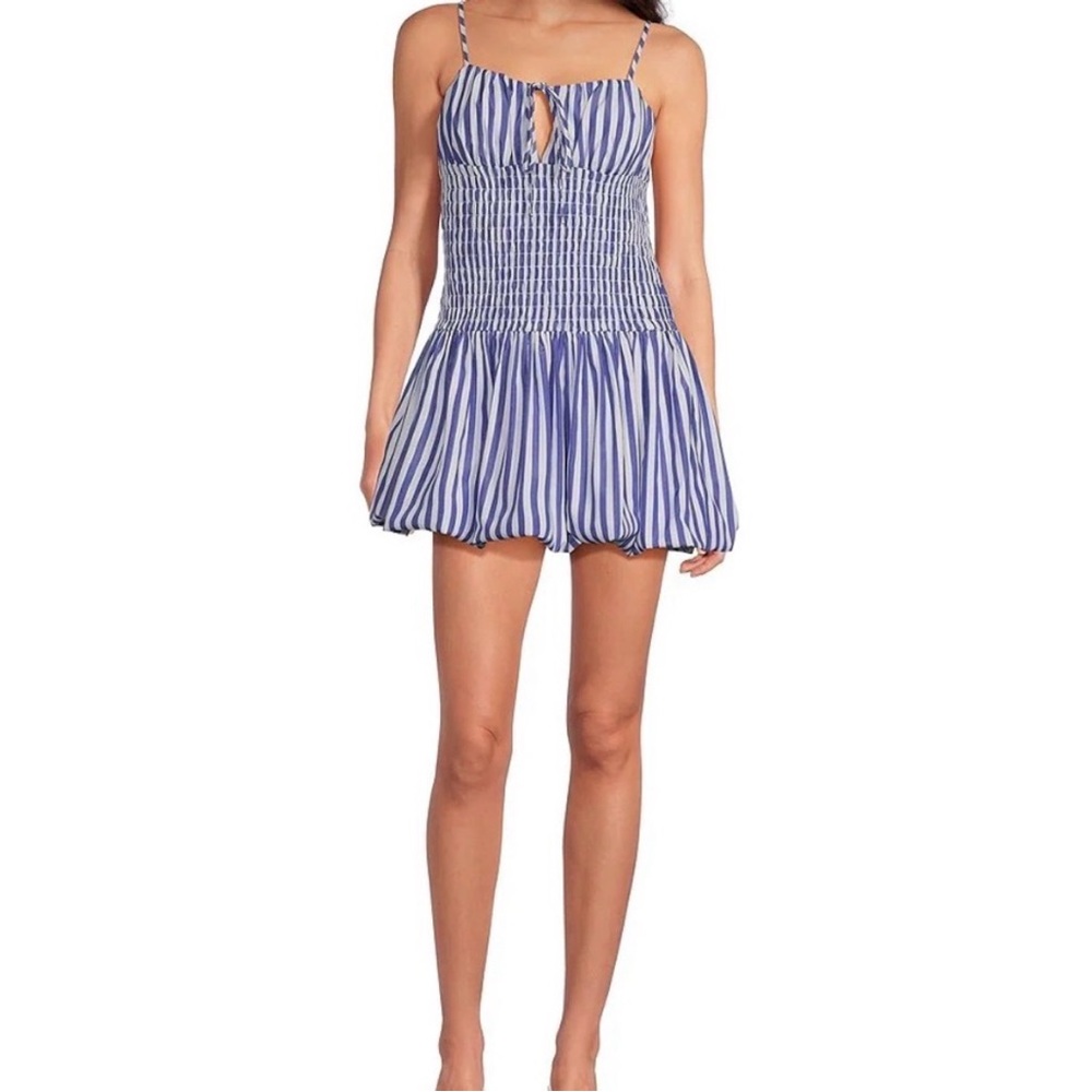 Gianni Bini Blue and White Striped
Bubble Dress